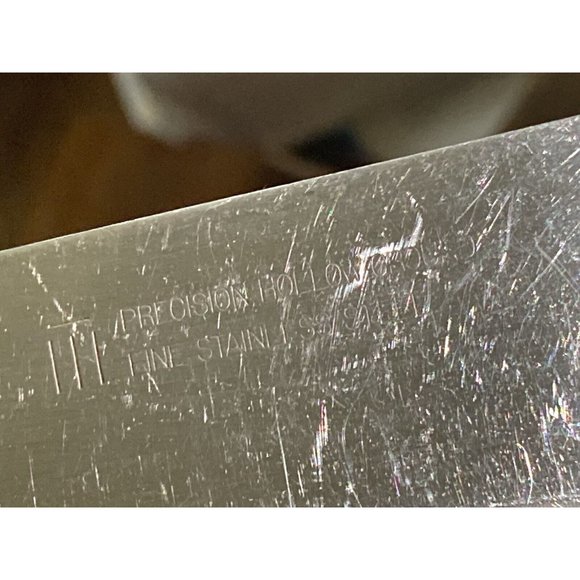 Precision Hollow Ground Wood Handle Three Rivet Full Tang Chef's 9 in. Knife - Picture 6 of 9